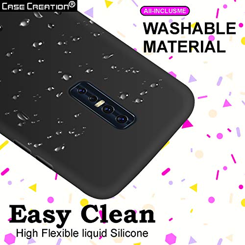 Image of Case Creation Liquid TPU Silicone Cover for Moto G10 Soft Case,Anti-Dirty Slim Case Frosted Matte Cute Candy TPU Raised Bezel (Splash of Color) Back Case Cover for Motorola Moto G10 -Black