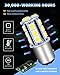 UNXMRFF 1157 LED Bulb White Brake Tail Light, 2057 2357 7528 BAY15D LED Bulbs Replacement for Car Camper Trailer Back Up Tail Brake Parking Daytime Running Lights, 6 Pack