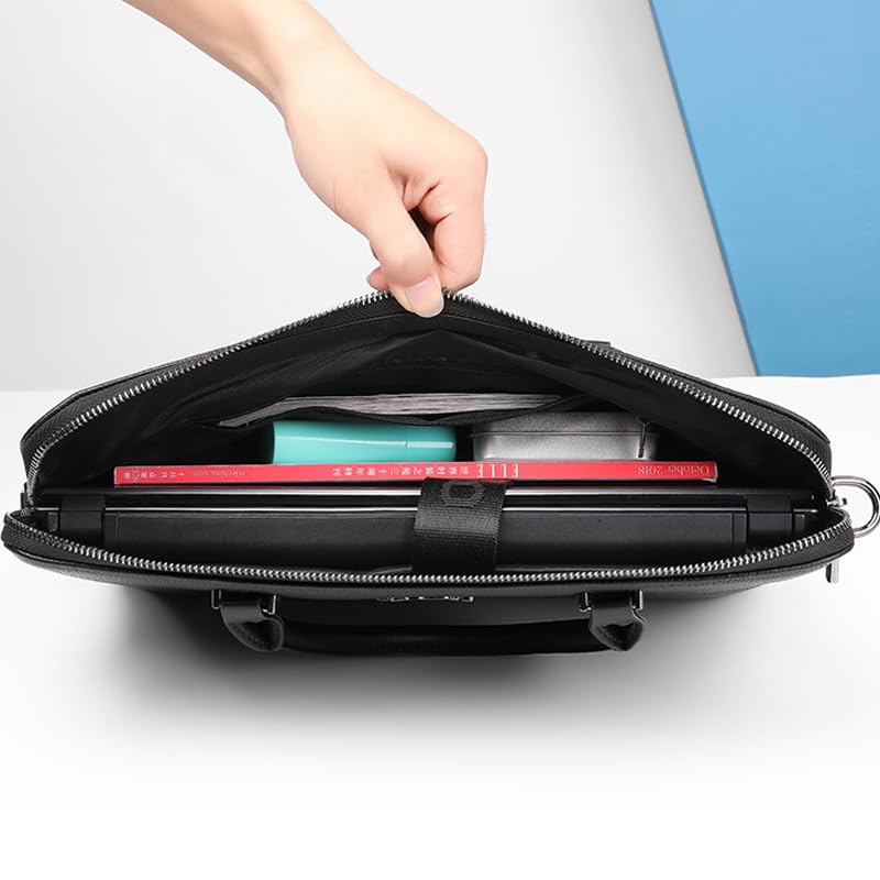 18 Inch PU Leather briefcases Laptop Lawyer bag Messenger Bags for Men and Women Satchel Bag3