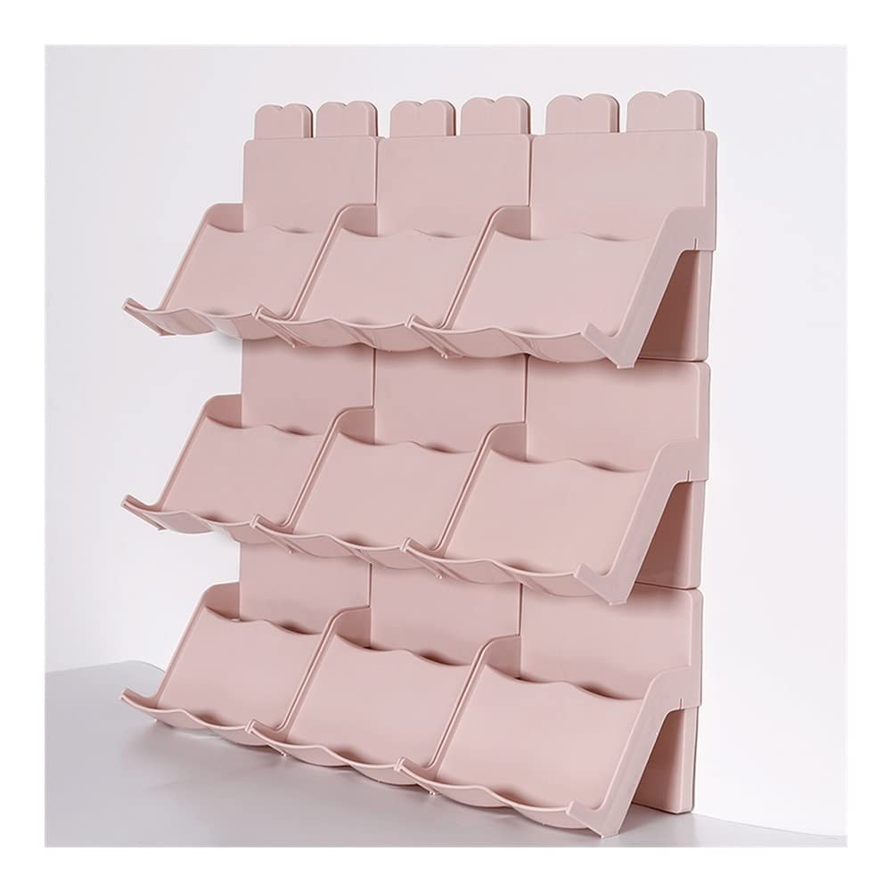 Étagère à chaussures 3 niveaux en plastique meuble gain de place pour 9 paires