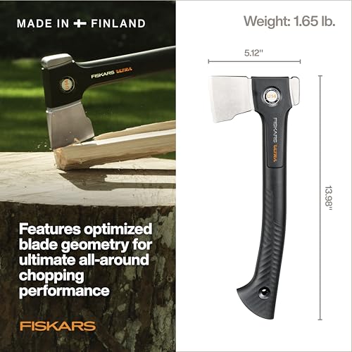 image for Fiskars Ultra Universal Axe U14, Precision-Ground RazorEdge Double-Har
