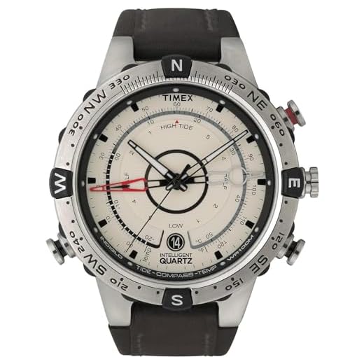 Timex Intelligent Quartz Tide-Temp-Compass - Reloj de 45mm para hombre T2N721