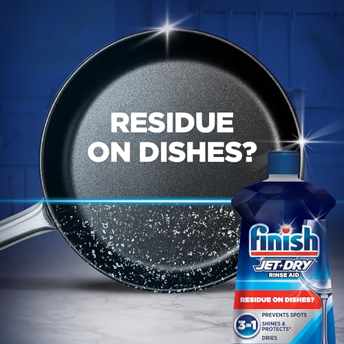 finish jet-dry dishwasher rinse aid compatible with dishwasher detergent prevents spots amp residues dries shine amp protects 32 oz 300 washes