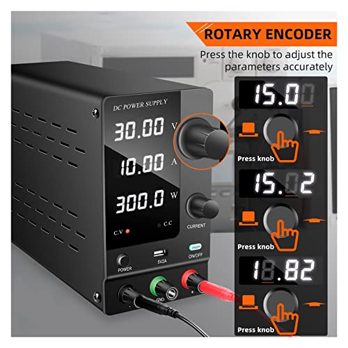 Alimentation CC encodeur rotation continue DC pour banc reglable LCD 120V - 8