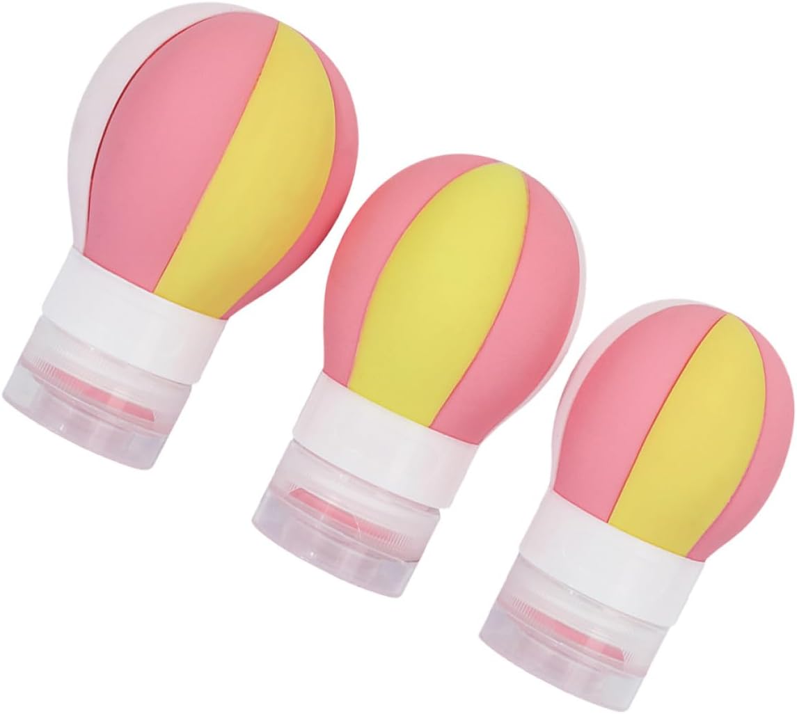 ULTECHNOVO 3pcs Silicone Travel Bottles Set 50ml 70ml 100ml, Portable Leak-Proof Lotion Sub Bottles for Toiletries, Refillable Cosmetic Containers for Travel and Daily Use