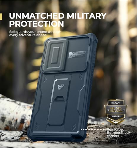 Image of Dexnor for Samsung Galaxy S25 Ultra Case with Built-in Slide Camera Cover & Screen Protector & Kickstand, Heavy-Duty Shockproof Rugged Case Full-Body Bumper Cover for Galaxy S25 Ultra(2025),Navy Blue