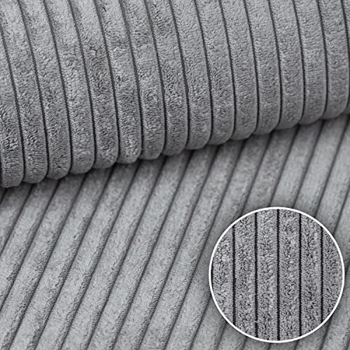 Heko Panels Tissus Au Metre Pour Couture Ameublement Fauteuil Meubles Canapés Chaises Coussins Gris Clair 100 X 142 cm Murano vendu au Mètre – 1 Pièce = 1...