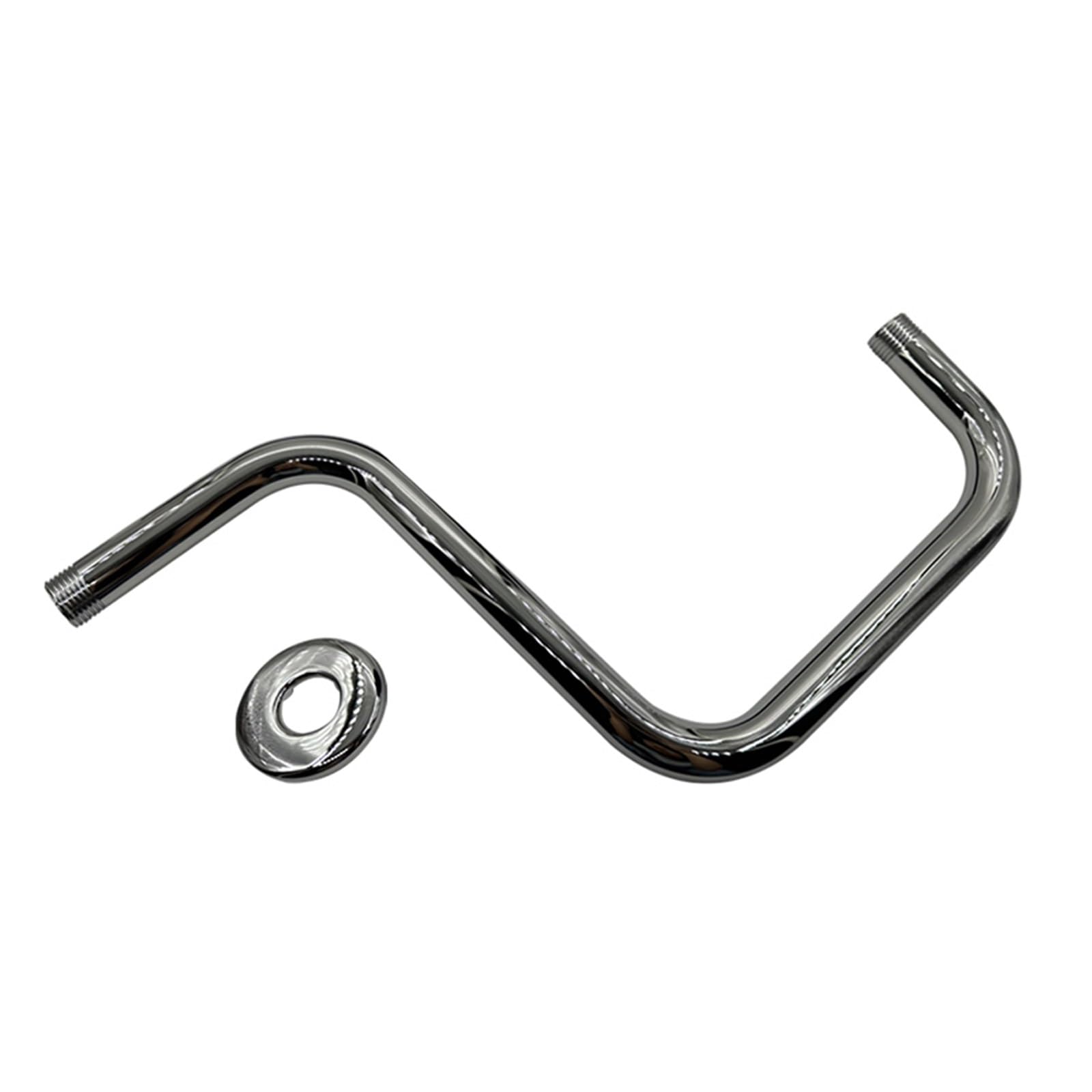 Bras d'extension de douche en chrome col de cygne 13" pour une salle de bain moderne