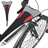 【ALTO ENCOGIMIENTO ELÁSTICO】: Bike Sweat Cubre la correa mágica delantera y el lazo elástico que hacen que sea fácil de montar alrededor del asiento, se adapta a la mayoría de bicicletas de carretera y de montaña.