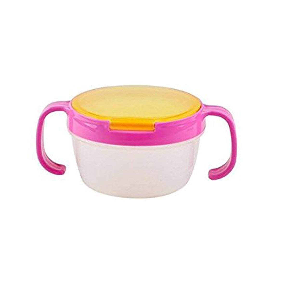 RKPM HOMES Rkpm Child, Babies, Kids 360 Rotate Spill-Proof Snack Catchers Bowl Baby Snack Feeding Container Holder With Two Handle-Rose Red,1 Count-image-44