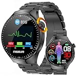 ECG + HRV Smart Watch for Men Women with BMI/Heart rate Fatigue/Body Temperature/Sleep Monitor-1.43" AMOLED IP68 Waterproof Smartwatch with Phone, SOS, Health & Fitness Smartwatch for iOS Android