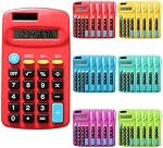 30 Calculatrice de poche à puissance solaire Pack pour les fournitures de classe des étudiants,Petite Mini Calculatrice pour le bureau d'accueil de l'école pour enfants(6 Couleurs)