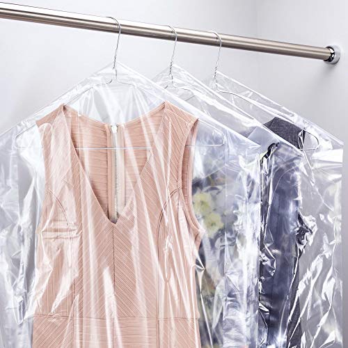 Hangerworld 30 Clear 54Inch Dry Cleaning Laundry Polythylene Garment Cover Protector Bags 100 Gauge #TOP3
