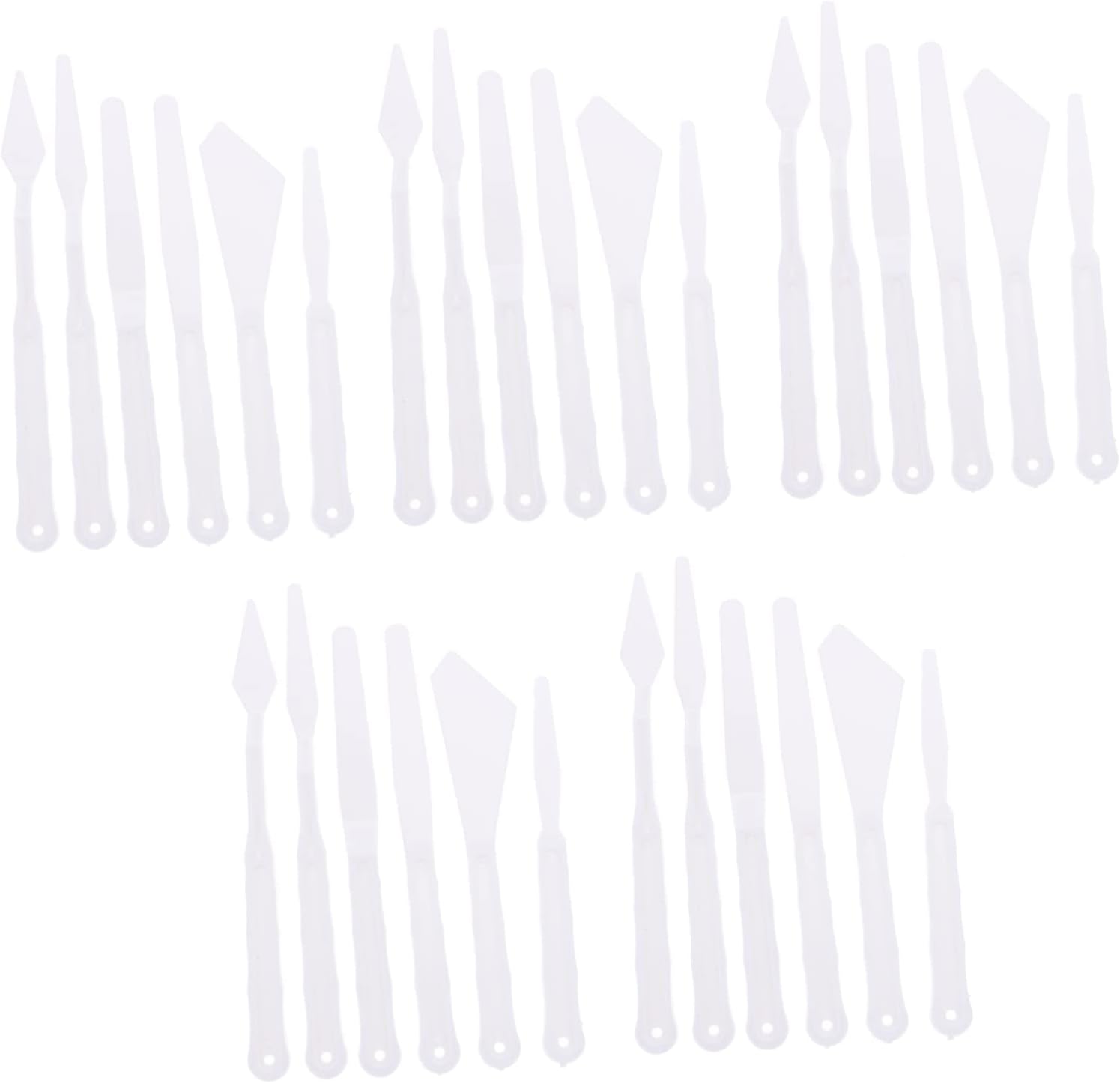 30pcs Oil Painting Mixing Spatulas Lightweight Palette Knives for Canvas Art Smooth Spreading Smudging and Color Blending Painting Tools for Artists