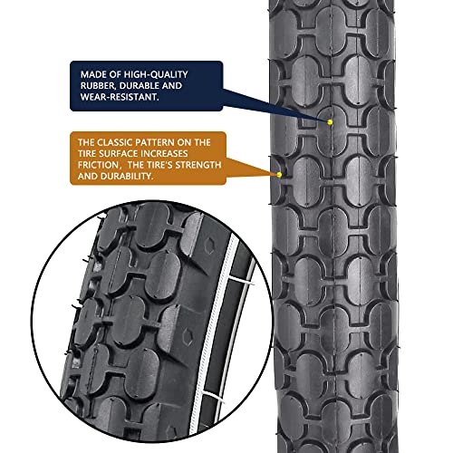 26" Bike Tire 26 X 2.125 Inch Folding Replacement Bike Tire For Beach Cruiser Bike (White Edge) #TOP3