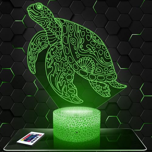 Idée cadeau homme femme original avec la lampe tortue 3D