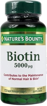 Nature's Bounty Biotin 5000mcg, 72 Tablet, Saç, Cilt ve Tırnak Sağlığı Desteği, Vitamin Takviyesi