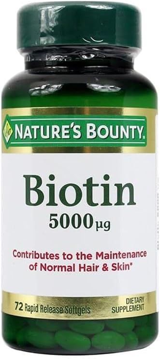 Nature's Bounty Biotin 5000mcg, 72 Tablet, Saç, Cilt ve Tırnak Sağlığı Desteği, Vitamin Takviyesi