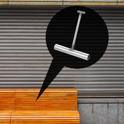 SOLUSTRE Haken für Schachtabdeckung in T-Form aus robustem Stahl für Rolltüren und Ablaufgitter 6,7 x 5,9 x 0,8 Zoll