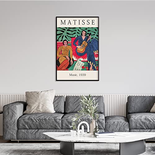 Matisse Wall Art Framed Mid Century Modern Wall Art Decor Aesthetic Pictures - Minimalist Framed Wall Art - Gallery Henri Matisse Canvas Wall Art 12"X16" Black Framed #TOP1