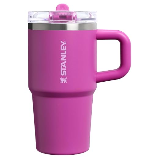 STANLEY Quencher ProTour Flip Straw Tumbler with Leakproof Lid 20 oz | Built-In Straw & Handle | Cupholder Compatible for Travel | Insulated Stainless Steel Cup | BPA-Free | Dark Blossom
