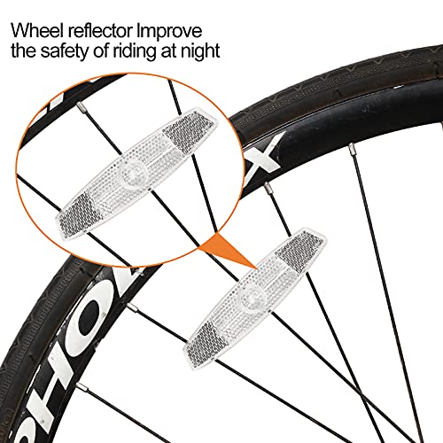 image for Maitys 6 Pcs Bike Front and Rear Reflectors Kit Bicycle Light Safety W