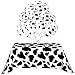 Halloween Table Cover for Party, Include 2 Pieces Table Covers, 20 Pieces Balloons and 10m White Ribbon Party Picnic Supplies (Cow Print Cow Pattern)