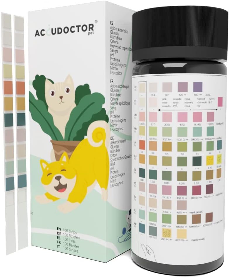 100 Accudoctor Urine test Strips for Dogs Cats 11 parameters Ketones