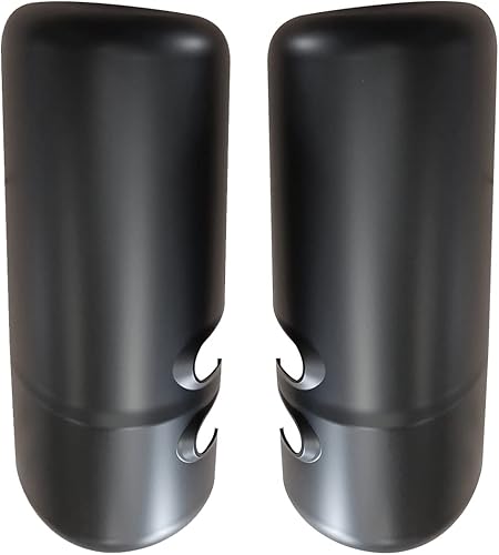 FIT - Cubierta de espejo de puerta derechalado del pasajero para Kenworth T680 T880 semi camión negro (KWN-019-1A-R)