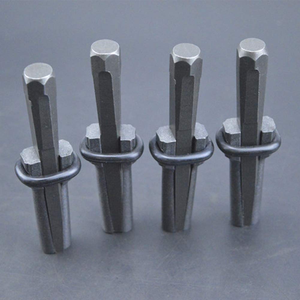 Set di 10 spaccatori per pietra, 16 mm, resistente, manuale separatore per pietra, con cunei e spessori di piuma, facile da applicare (grigio scuro)