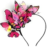Coucoland Butterfly Fascinator Hat Monarch Butterfly Headband Crown Tea Party Halloween Costume Headpiece