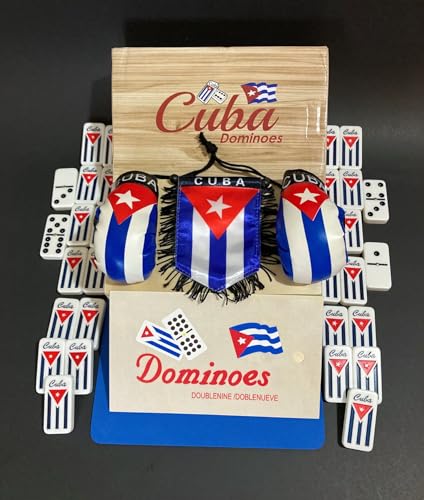 Set Dominó Cubano Doble 9 con Bandera y Guantes miniatura 4