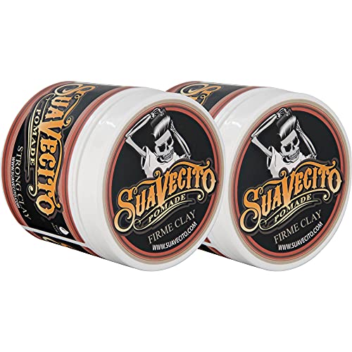 Suavecito Pomade Firme Clay 4 Oz, 2 Pack - Strong Hold Hair Clay For Men - Low Shine Matte Hair Clay Pomade For Natural Texture Hairstyles #TOP21