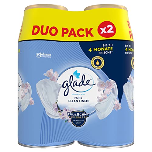 Glade (Brise) Automatic Spray Nachfüller, Raumduft, Pure Clean Linen, 2er Pack (2 x 269 ml)