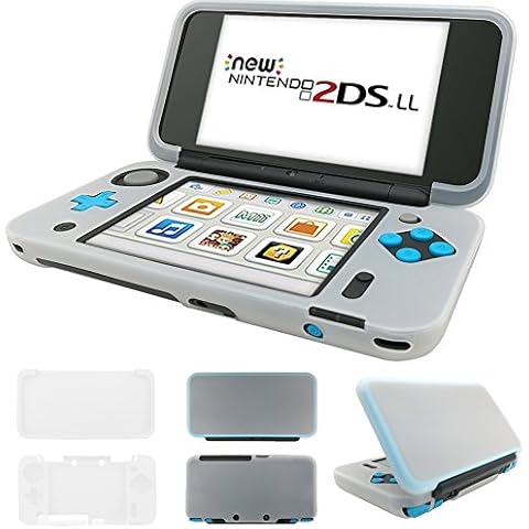 RDFJ New 2DS XL Protector Anti-Scratch Hard Case Sillicon Case Accessories for New 2DS XL (White) Cover