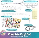 Kit de fabrication de bijoux pour filles. DIY Collier Pendentif et Bracelet Artisanat Set avec perles en verre et Charms - Accessoires de mode Fournitures d'art et d'artisanat. Great as Mothers' Day Handmade Gift