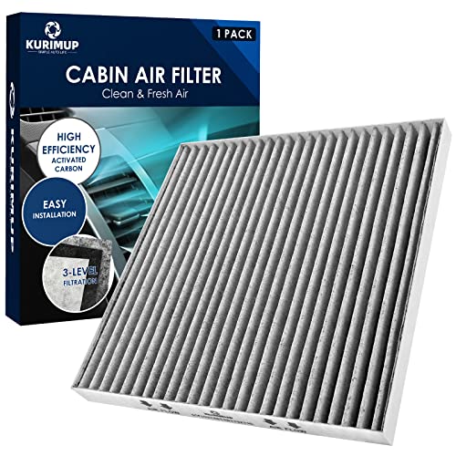 KURIMUP Premium Cabin Air Filter with Activated Carbon Replacement for CF10374(CP374) Fit for Toyota Tacoma (2005-2021)/Dodge Dart (2013-2016)/Pontiac Vibe (2003-2008).