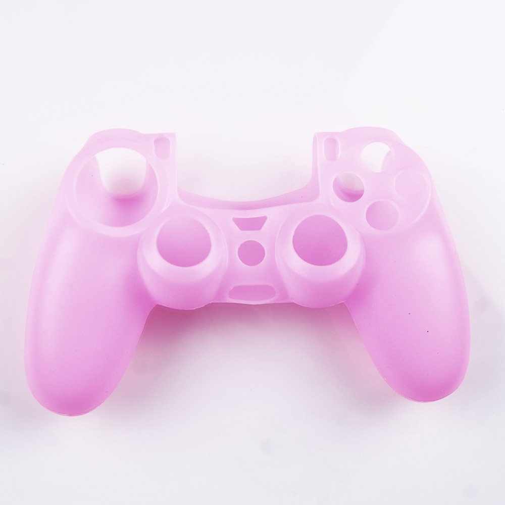 Factop Pink Silicone Protection Case Cover Skin For PS4