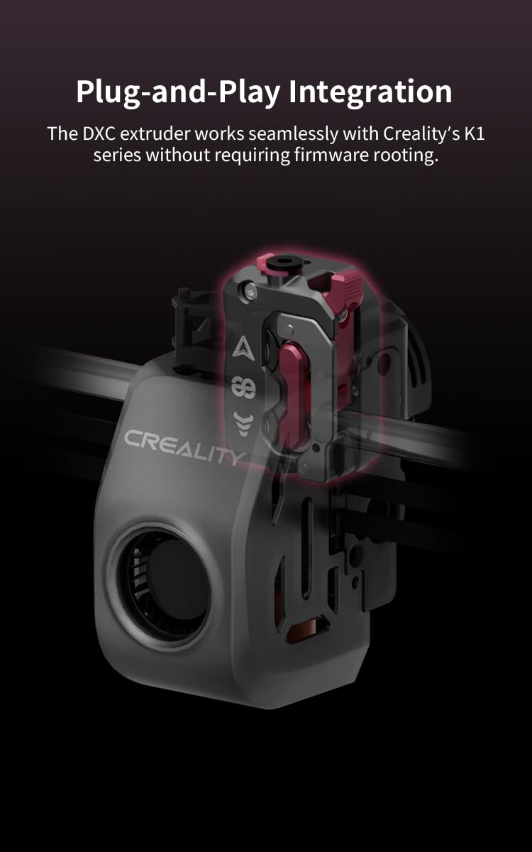 Creality DXC zestaw wytłaczarek, do Creality K1/K1Max/K1C, oficjalny Phaetus Runice, powłoka RNC, inteligentne rozpoznawanie pęknięć materiału, kompatybilny z kompozytami PLA/ABS/TPU/CF, Plug & Play