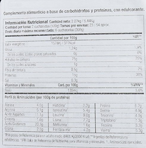 Starlabs nutrition xxl myo gainer, 2270gr. ganador de peso - Imagen 5