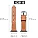 KARTICE Compatible with Apple Watch Band 44mm Series 5 Leather Bands for iWatch 4 3 2 1 Men Women Handmade Vintage Replacement Strap (Brown 44mm/42mm)
