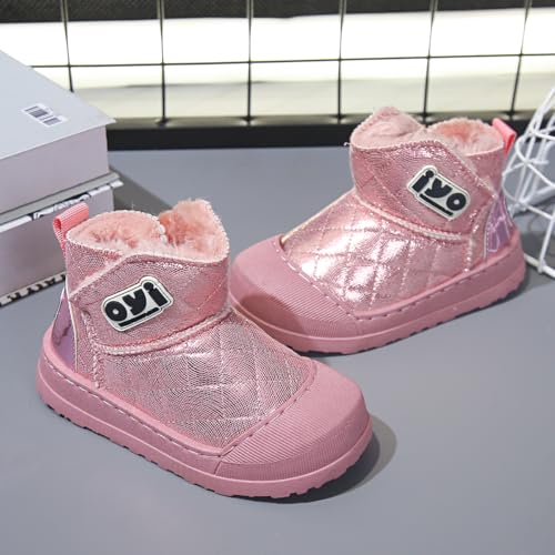 Children’s Winter Snow Boots – Faux Fur Lined Mid-Calf Booties, Comfortable Ankle Boots for Kids with Anti-Slip Sole4