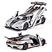 FLYKIRIN Toy Cars 1/32 Scale Koenigsegg One Diecast Cars,Car Models with Light Sound and Pull Back,Car Toys Birthday Gifts for Boys and Boyfriends (Silvery)