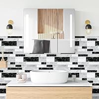 Decoroom Fliesenaufkleber Schwarz & Grau 24pcs/15x30cm Brick – Ansicht 7