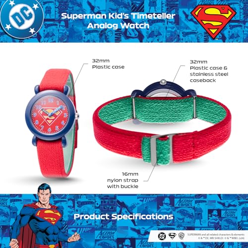 Reloj Superman para niños con bisel resistente y manecillas de aprendizaje 4
