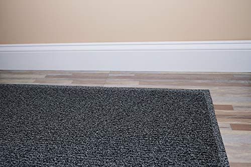 Headbourne 8139E Premium Two-Tone Pvc Loop Mat, 4' X 5', Charcoal And Silver #TOP5