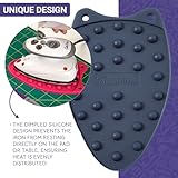 The Quilted Bear Mini Iron Rest - Mini Silicone Heat Resistant Iron Pads for General Crafts or Quilting Use with Four Different Colour Mats Available (Navy Blue) - Image 4
