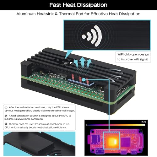 Concentrador OTG de 4 puertos y kit de refrigeración para Raspberry Pi Zero con adaptadores 2