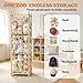 MIRCNY Stuffed Animal Storage Zoo - 54 Inch Large Wooden Toy Organizer | Anti-Tip Design Plushies Storage Rack for Nursery & Playroom | Easy Assembly