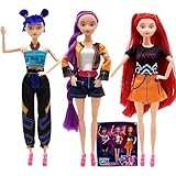 Generisch 𝙆𝙥𝙤𝙥 𝘿𝙚𝙢𝙤𝙣 𝙃𝙪𝙣𝙩𝙚𝙧𝙨 Puppe Spielzeug Doll mit Puppenkostüm Zubehör Fanartikel Anime Puppe 27 cm Große Geburtstagsgeschenke für Kinder- und Mädchenfans (A)